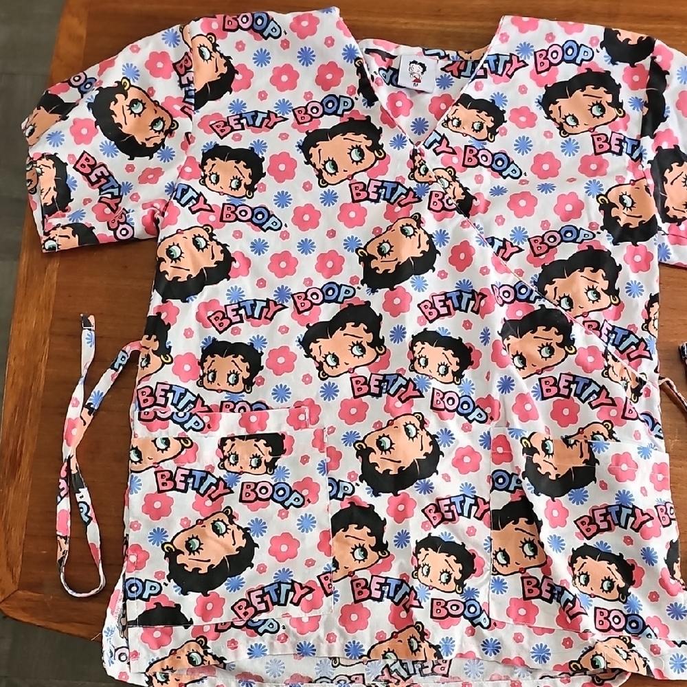 Betty Boop Scrub Top